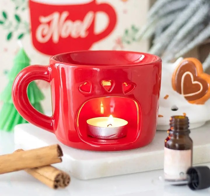 Brûleur parfum en forme de mug chocolat chaud