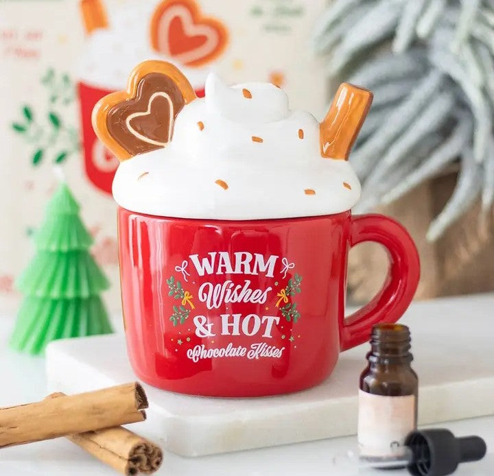 Brûleur parfum en forme de mug chocolat chaud