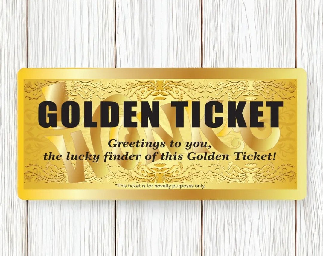 Tablette Wonka violette avec ticket d'or