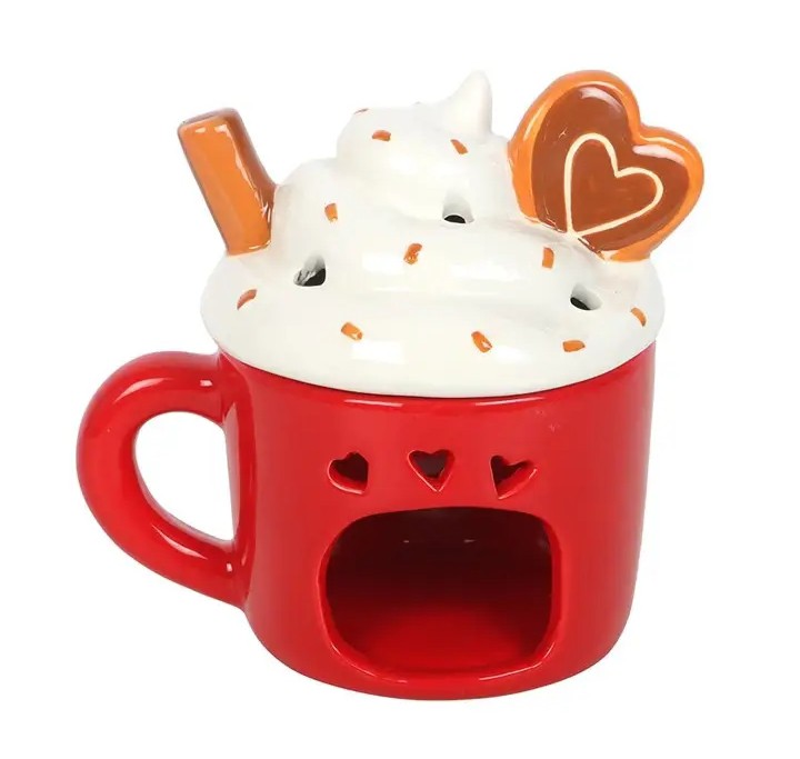 Brûleur parfum en forme de mug chocolat chaud